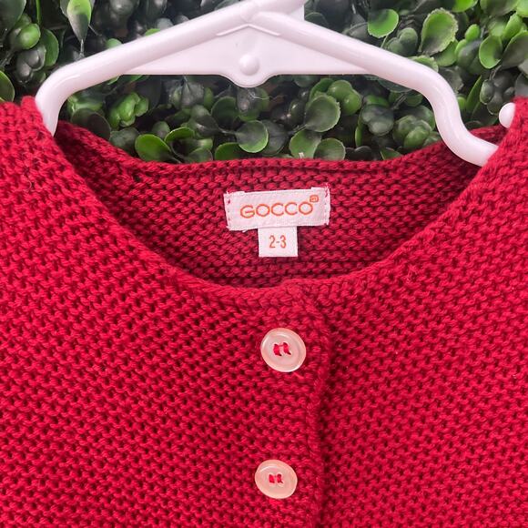 Gocco, Toddler Crop Sweater, Red size 2-3 - Picture 4 of 6